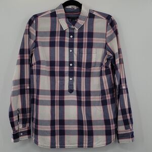 3for$20 Tommy Hilfiger Blue &light red checker shirt size M